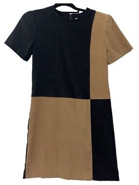 Casual Corner Annex Women's Black Brown Dress Size 7/8 Back Zip